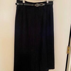 Vintage Ah Austin Hill Navy Blue Wool Skirt